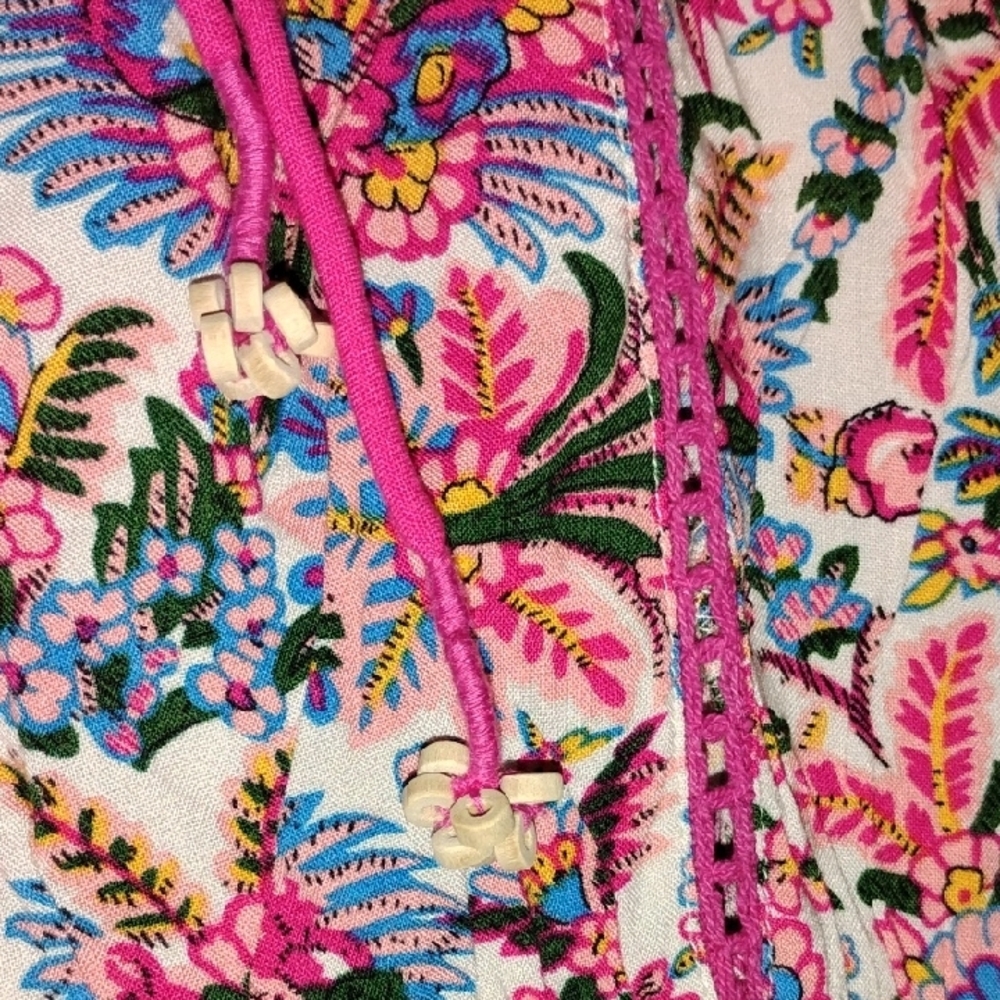 NATURAL LIFE Floral Jumpsuit with Pink and Red Accents - Picture 4 of 7
